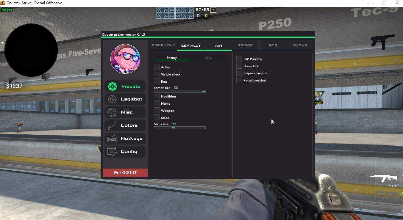 CSGO Quasarv0.1.7外部辅助 TC辅助网www.tcsq1.com6850
