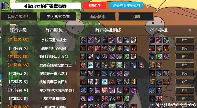 LOL云顶之弈阵容图查看器 TC辅助网www.tcsq1.com1481
