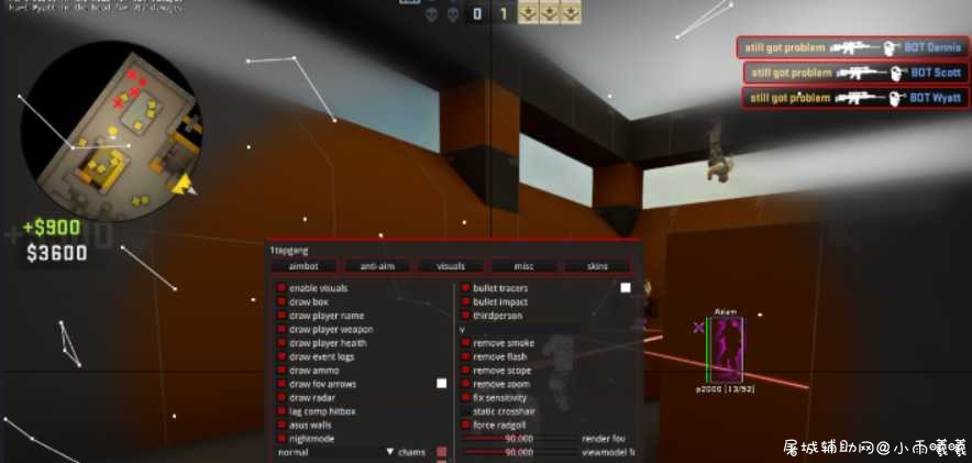 CSGO上非常有用的私人HVH hack 1tapgang破解版 TC辅助网www.tcsq1.com579