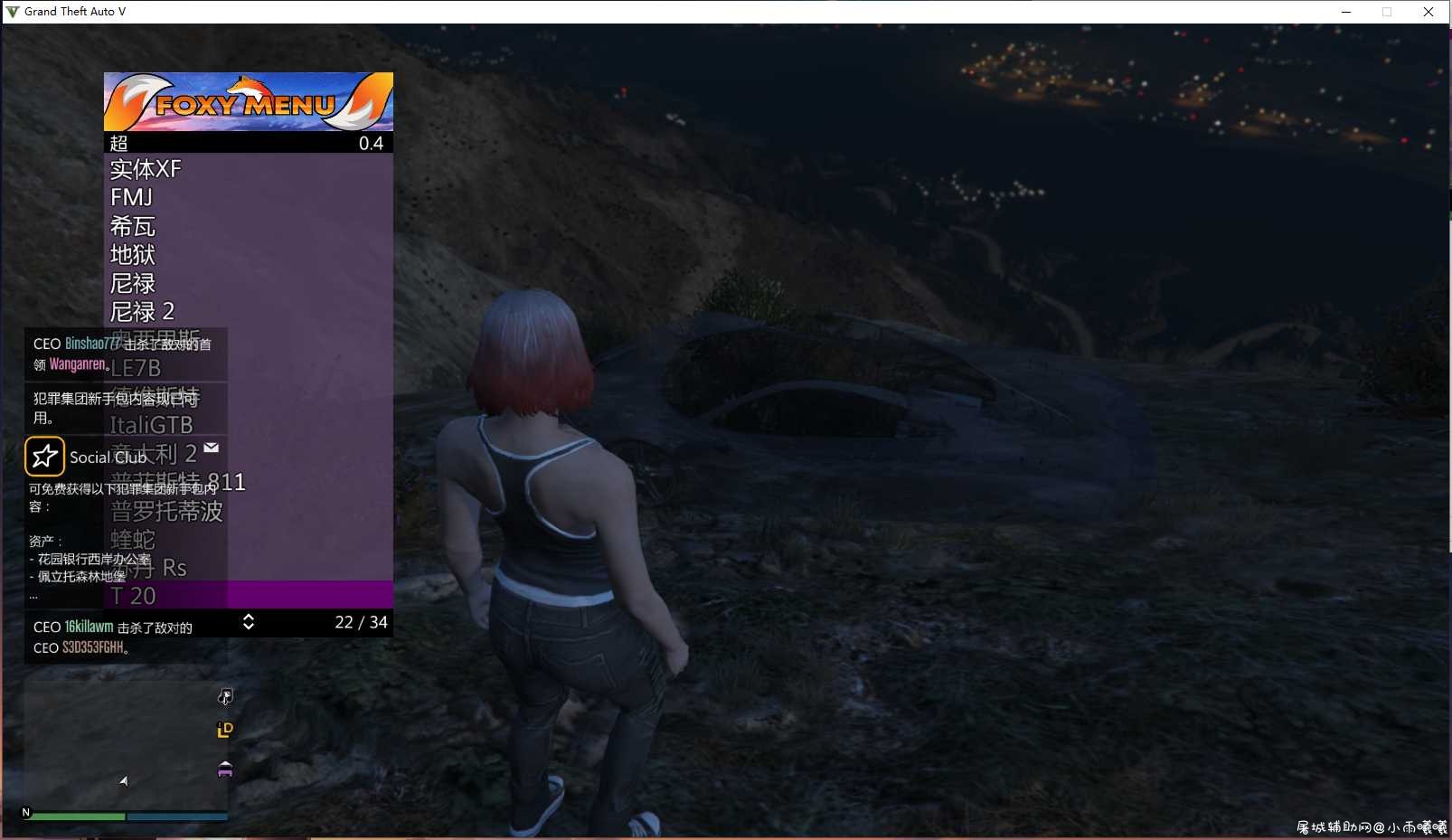 GTA5辅助Foxy V0.4 稳定/预览车辆/功能强大 TC辅助网www.tcsq1.com4221