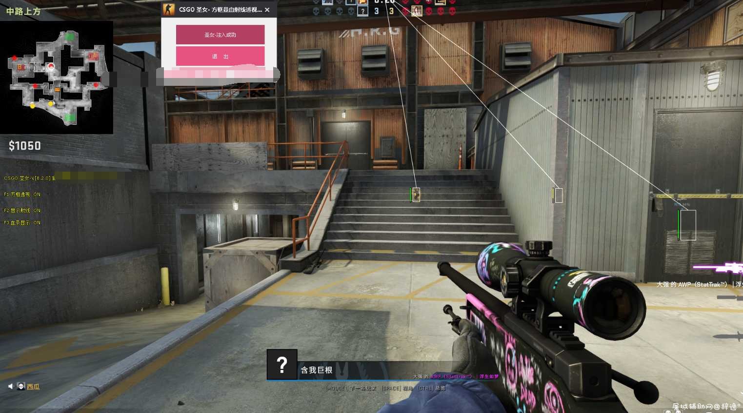 CSGO·圣女- 方框显血射线透视V8.20免费版 TC辅助网www.tcsq1.com6404