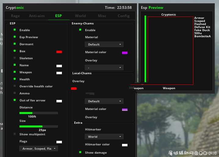 CSGO Cryptonic透视自瞄多功能助手V10.5免费版 TC辅助网www.tcsq1.com1066