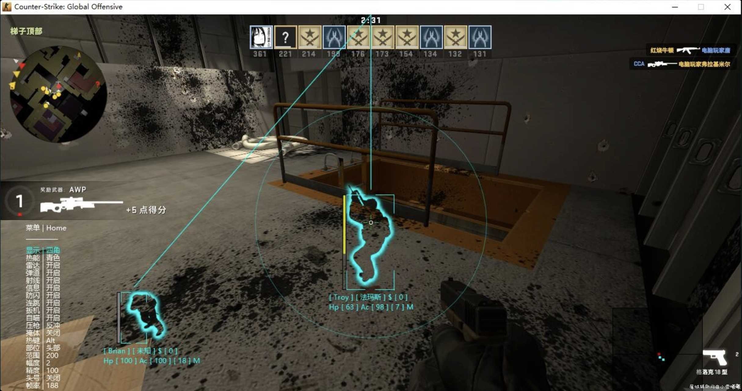CSGO透视 强锁 静默 剁功能变态版 [1125][A] TC辅助网www.tcsq1.com4298