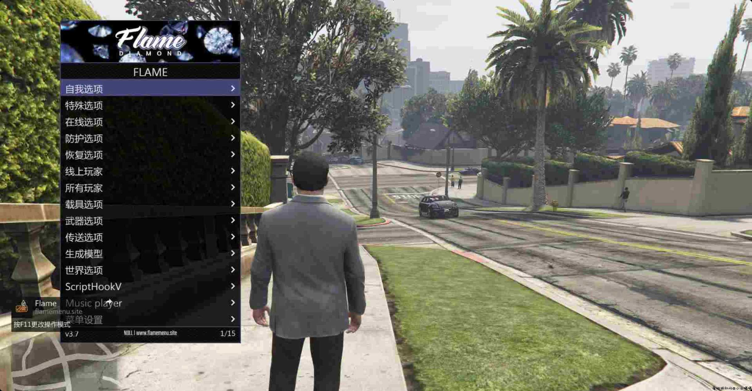 GTA5 线上菜单 Flame 火焰菜单破解版 v3.7 TC辅助网www.tcsq1.com6378