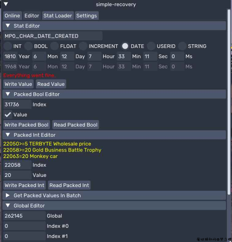 GTA5 Simple-recovery 线上多功能编辑器 v1.19 TC辅助网www.tcsq1.com8479