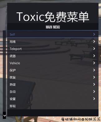 GTA5 Toxic免费线上辅助中文动态菜单防护 TC辅助网www.tcsq1.com1006
