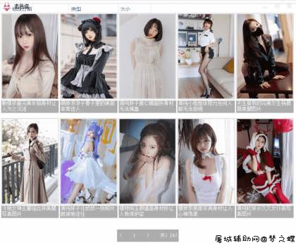 爬取全网最全小姐姐写真小工具 TC辅助网www.tcsq1.com8585