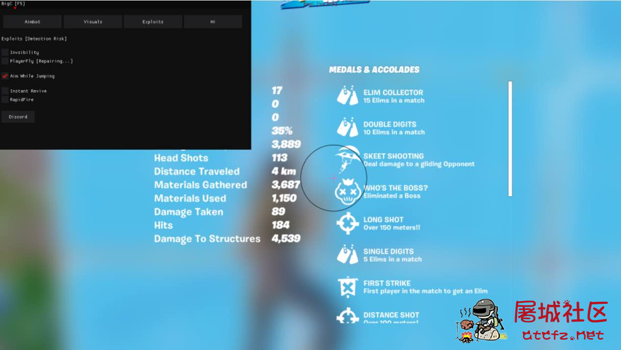堡垒之夜老外最新透视自瞄 v4.0 TC辅助网www.tcsq1.com7224