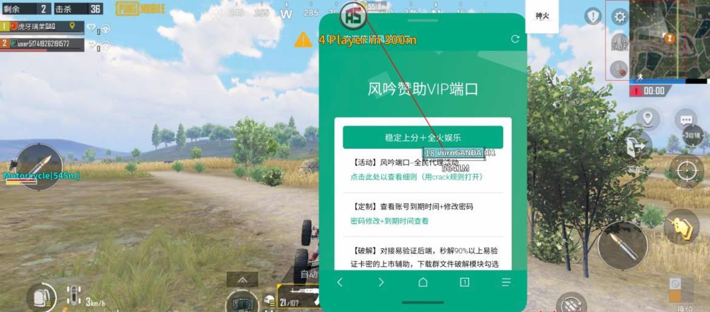 PUBG国际服风吟子半裸奔子追汉化插件 TC辅助网www.tcsq1.com1239