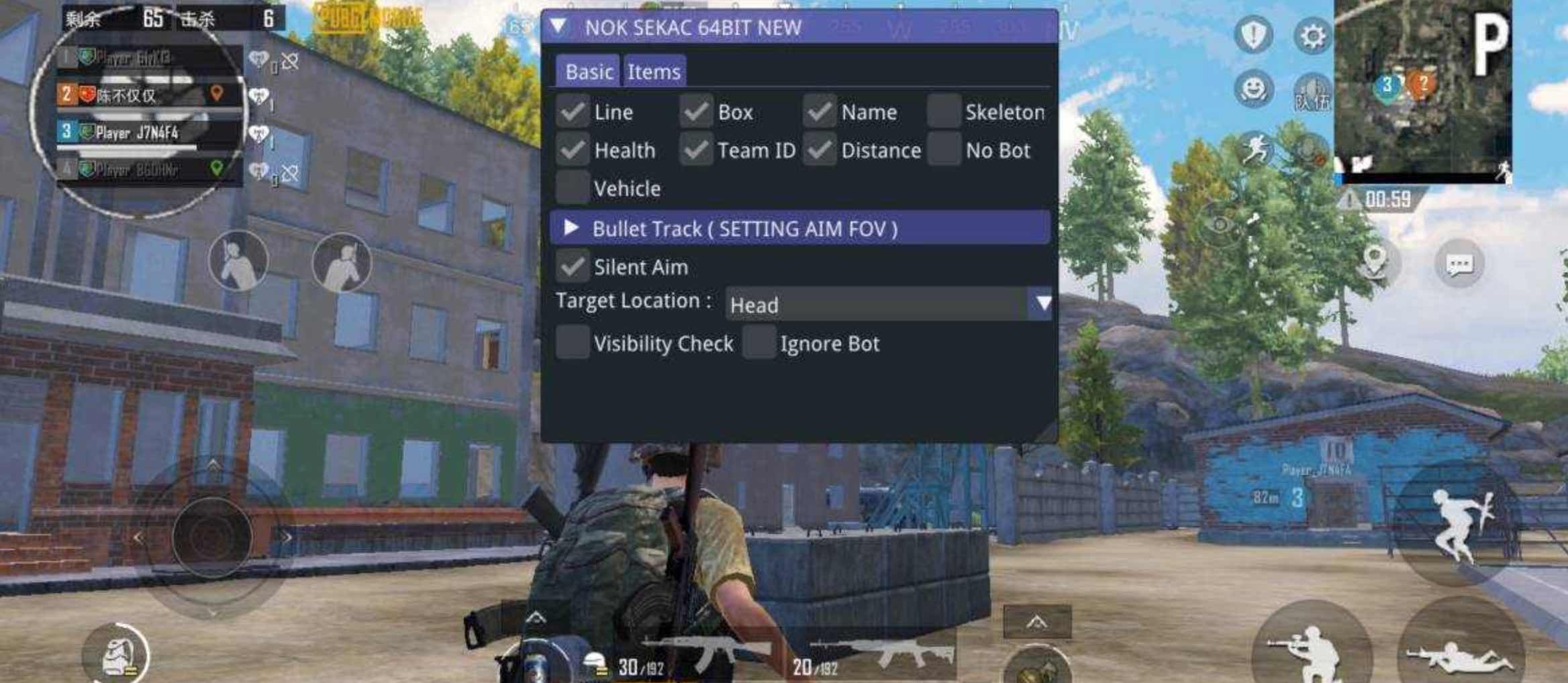 PUBG国际服老外NOK绘制自瞄子追多功能直装插件 TC辅助网www.tcsq1.com1965