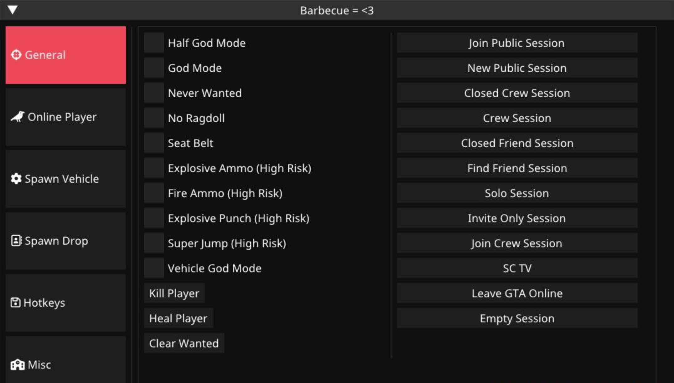 GTA5 1.61 BBQ外部多功能作弊辅助v0.5 TC辅助网www.tcsq1.com4457