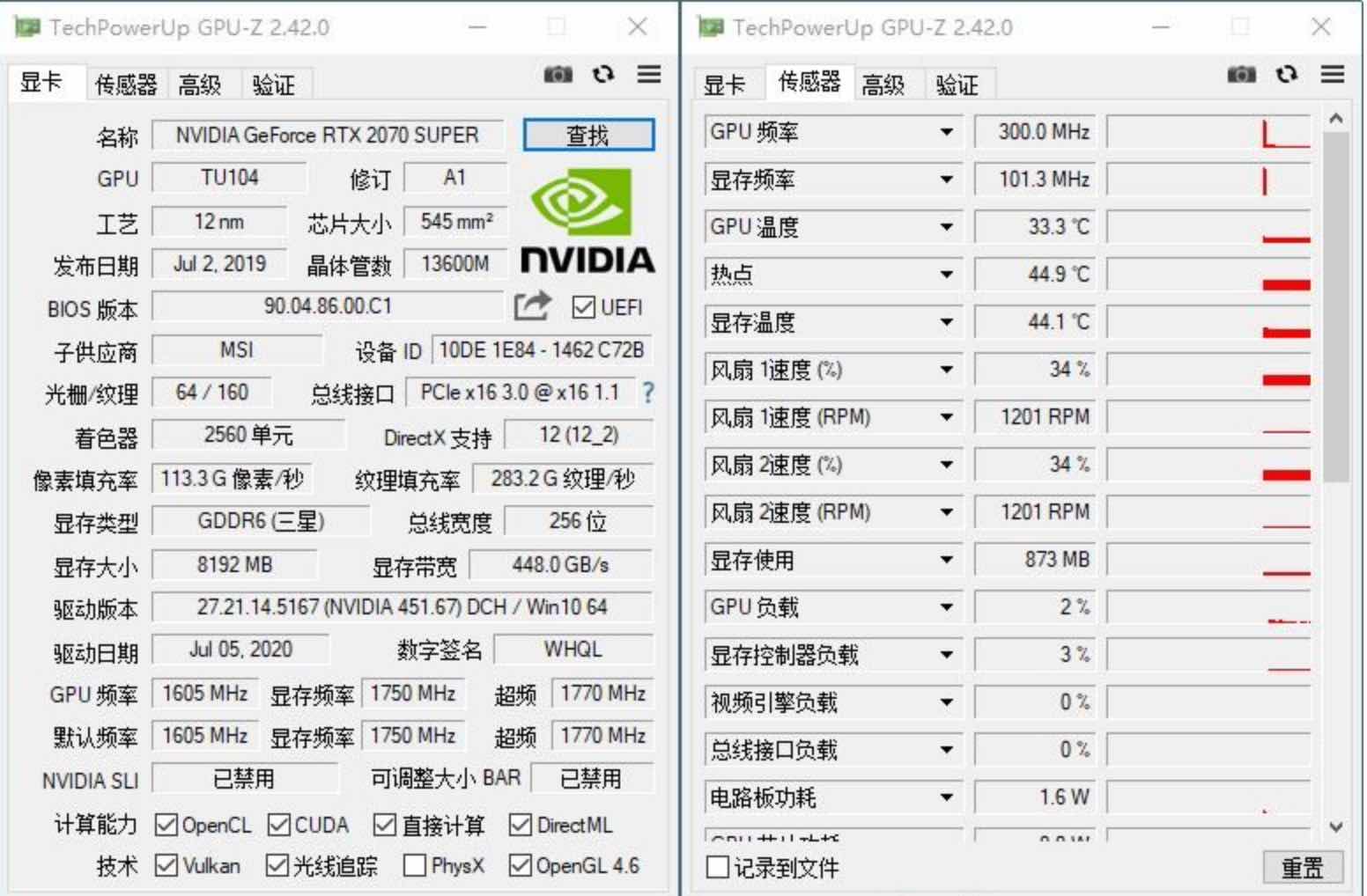 显卡检测GPU-Z v2.52.0中文汉化版显卡检测神器 TC辅助网www.tcsq1.com8493