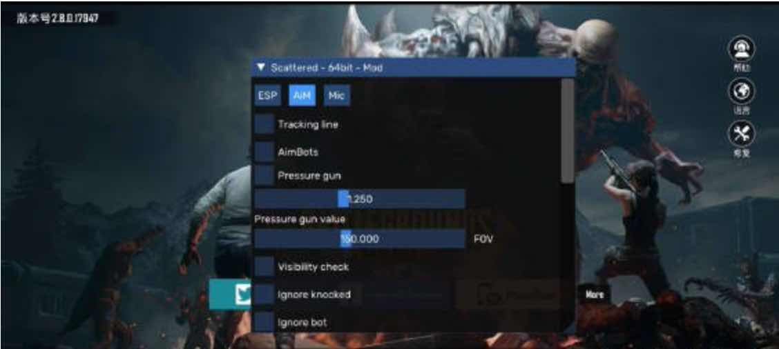 PUBG国际服Scattered绘制自瞄子追公益直装 TC辅助网www.tcsq1.com6175