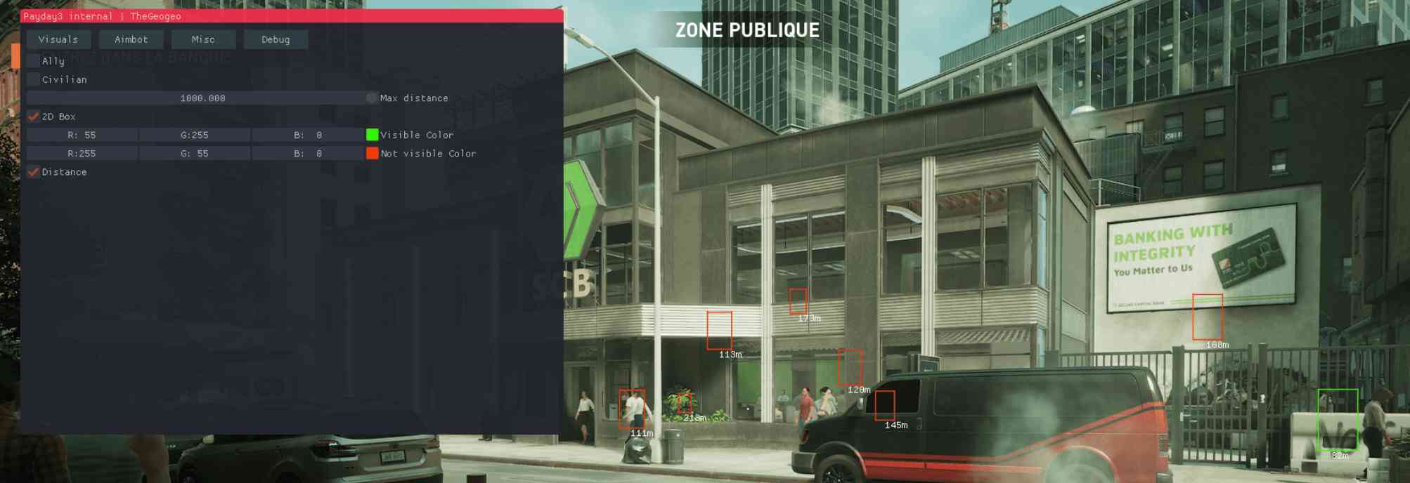 Payday 3收获日3内部方框透视自瞄作弊辅助v9 TC辅助网www.tcsq1.com9405