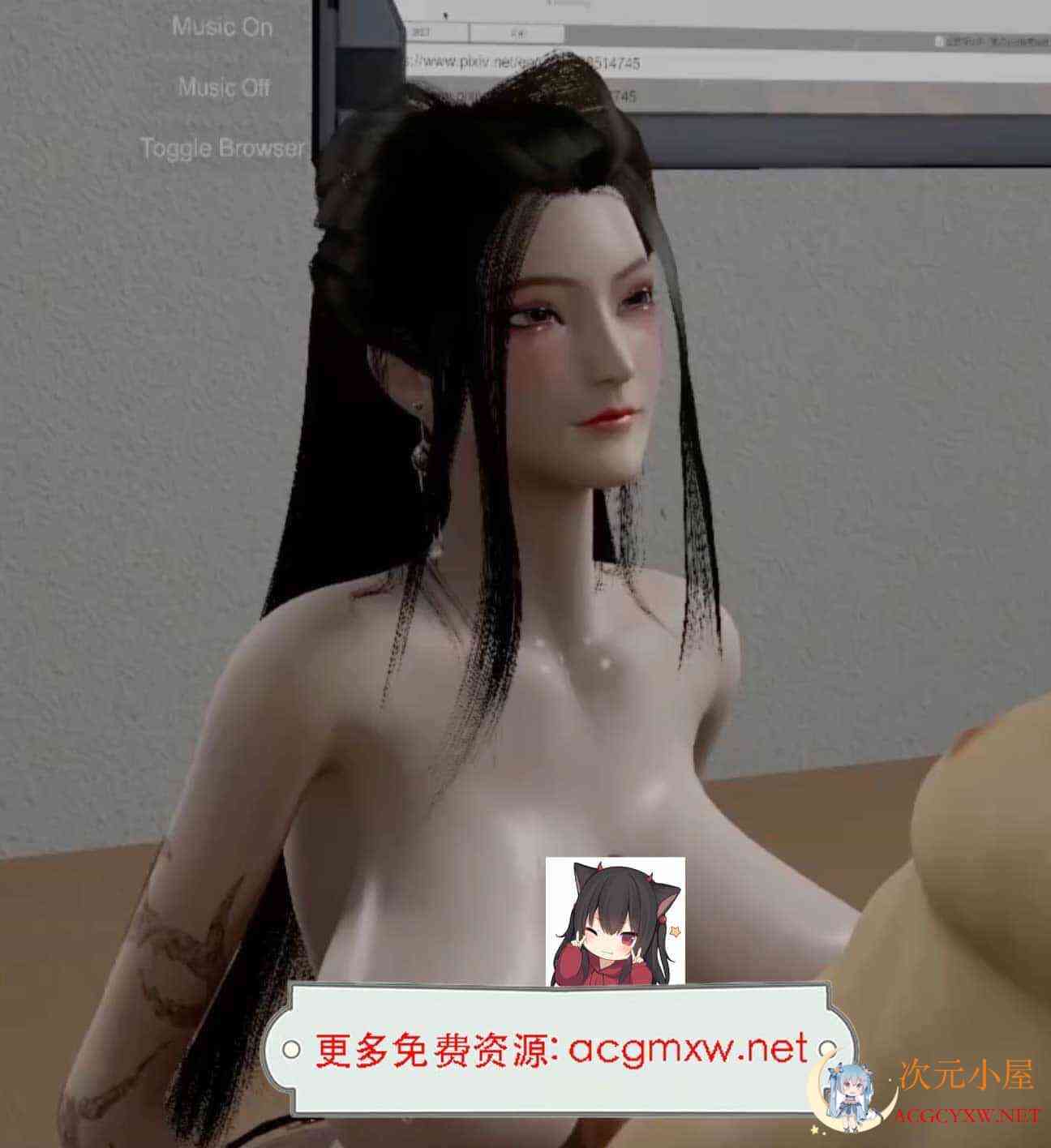 [3D同人/全动态/VAM][RAIDENEI]焰灵姬 紧身蕾丝渔网骑乘后门[1.2G] TC辅助网www.tcsq1.com4443