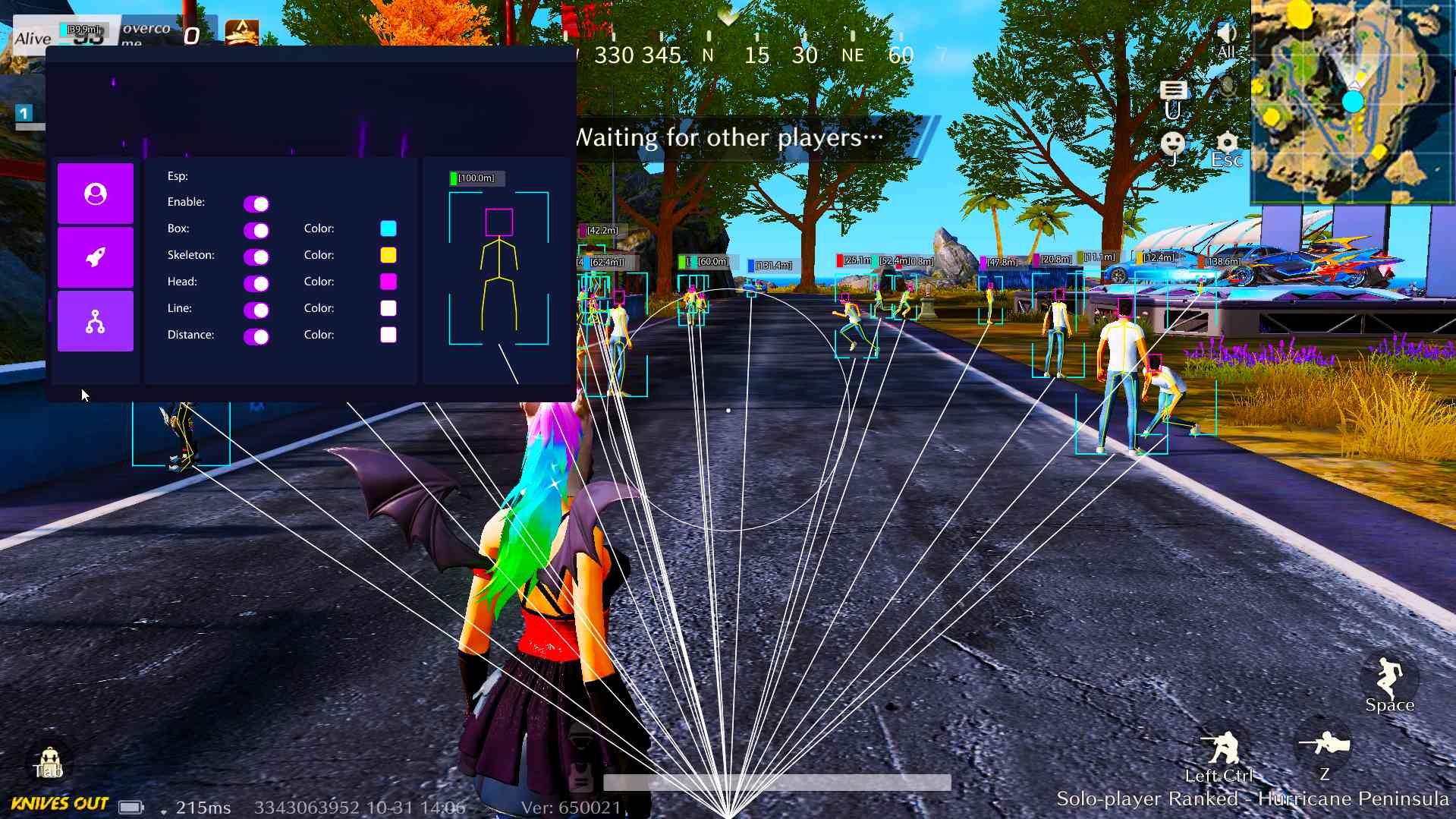 Nuvy Mods ,Esp Box,Line,Aimbot,Distance | Knives Out TC辅助网www.tcsq1.com8222