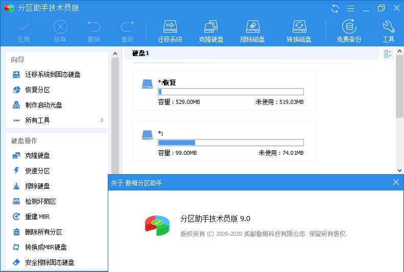 分区助手技术员v10.1.0特别版 TC辅助网www.tcsq1.com8079