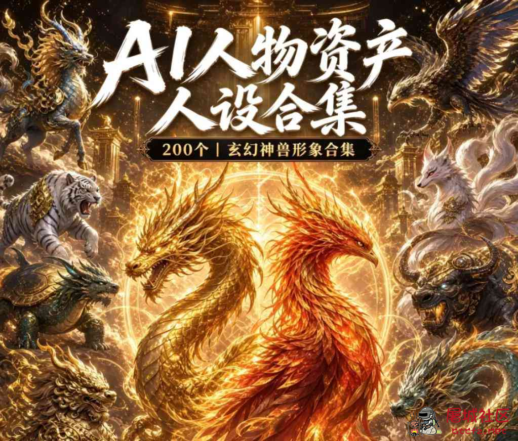 200个玄幻神兽人物+提示词ai漫剧人物资产三视图 TC辅助网www.tcsq1.com2996